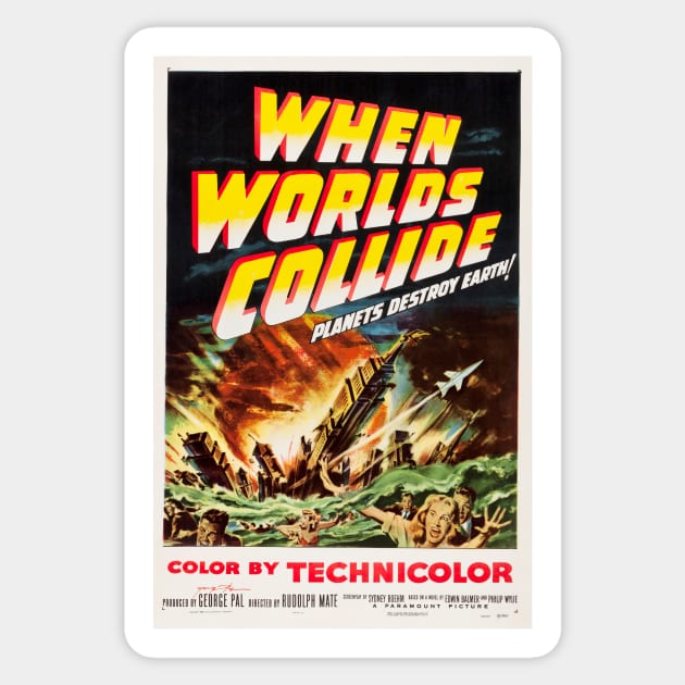 When Worlds Collide 1951 Retro Sci Fi Film Classic Movie Sticker by vintageposters